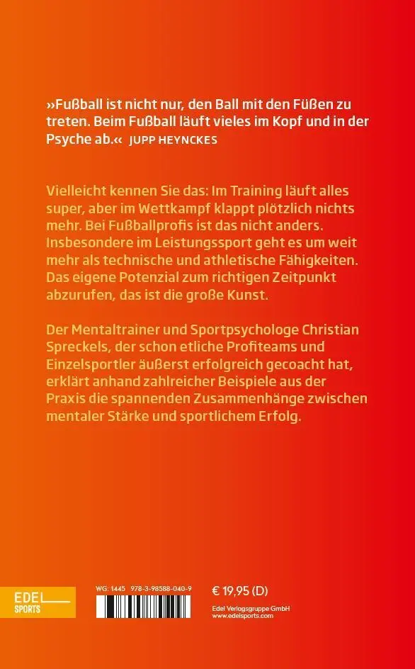 Bild: 9783985880409 | Kopfsache Fußball. Wie das Spiel mental entschieden wird | Spreckels