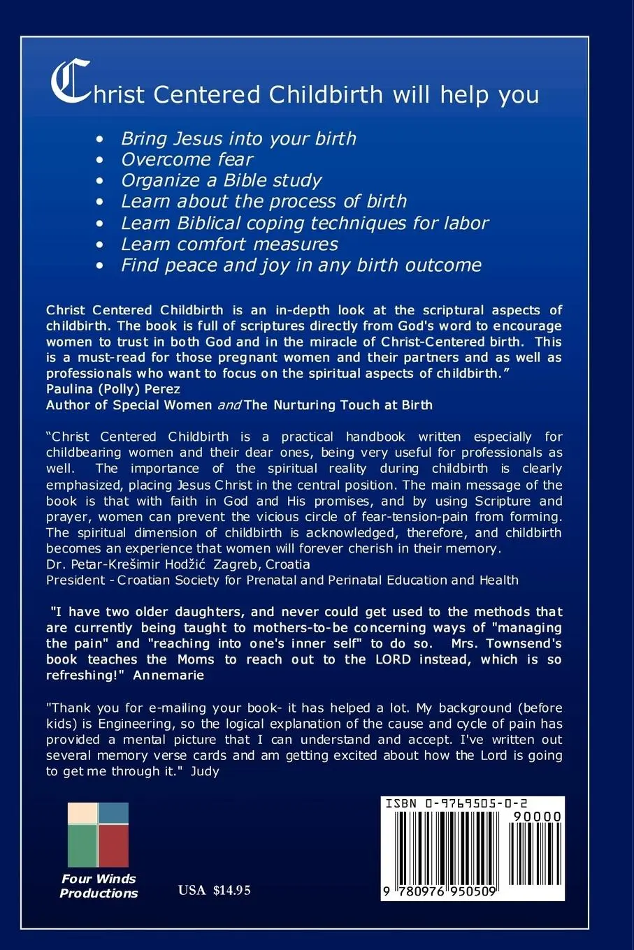 Rückseite: 9780976950509 | Christ Centered Childbirth | Kelly J Townsend | Taschenbuch | Englisch