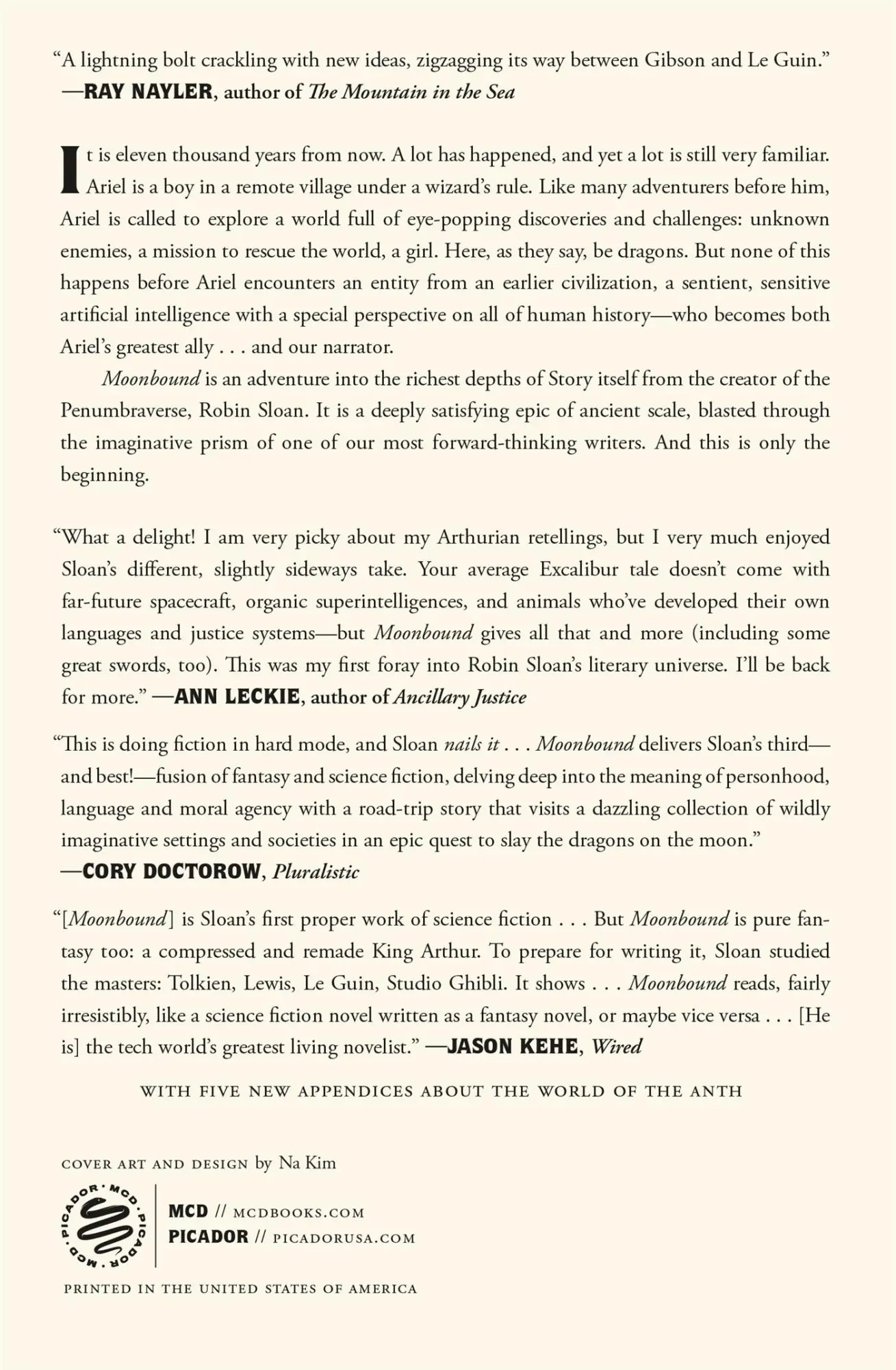 Rückseite: 9781250390509 | Moonbound | A Novel | Robin Sloan | Taschenbuch | Spanisch | 2025