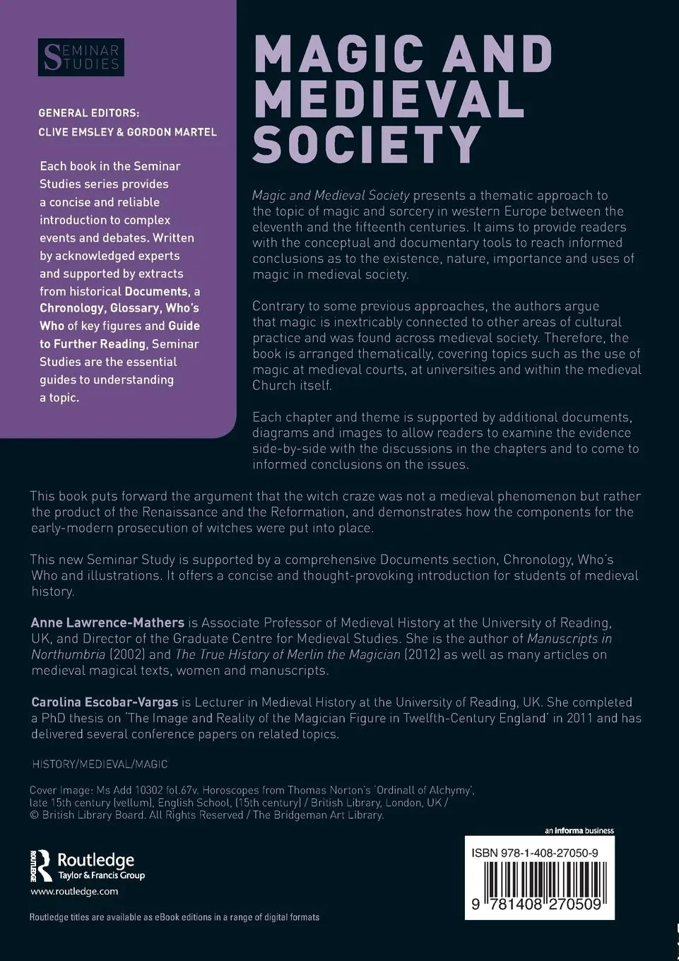 Rückseite: 9781408270509 | Magic and Medieval Society | Anne Lawrence-Mathers (u. a.) | Buch