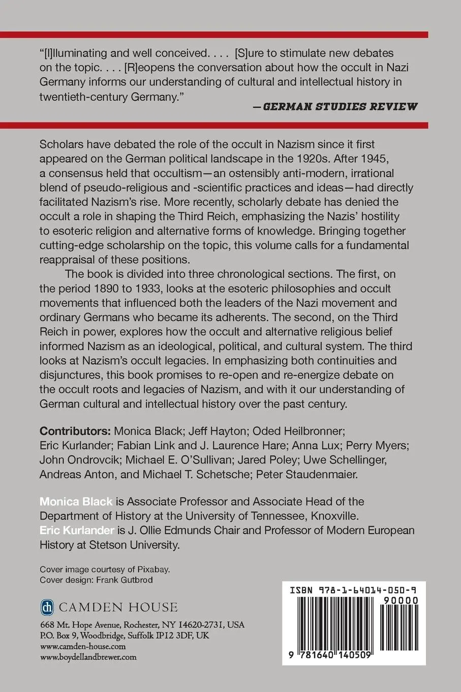 Rückseite: 9781640140509 | Revisiting the Nazi Occult | Histories, Realities, Legacies | Buch