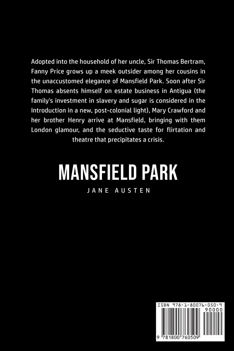 Rückseite: 9781800760509 | Mansfield Park | Jane Austen | Taschenbuch | Englisch | 2020