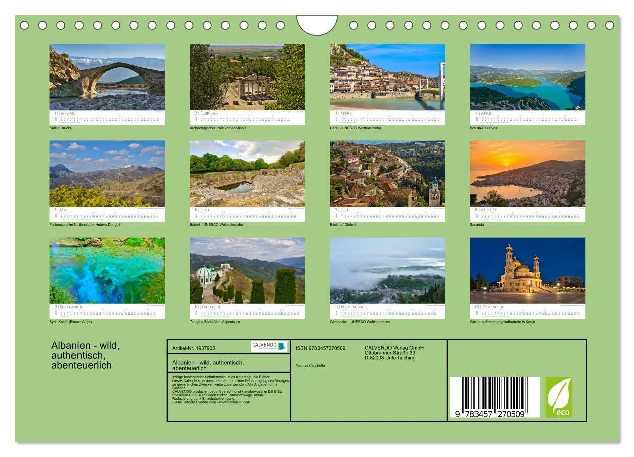 Bild: 9783457270509 | Albanien - wild, authentisch, abenteuerlich (Wandkalender 2026 DIN...