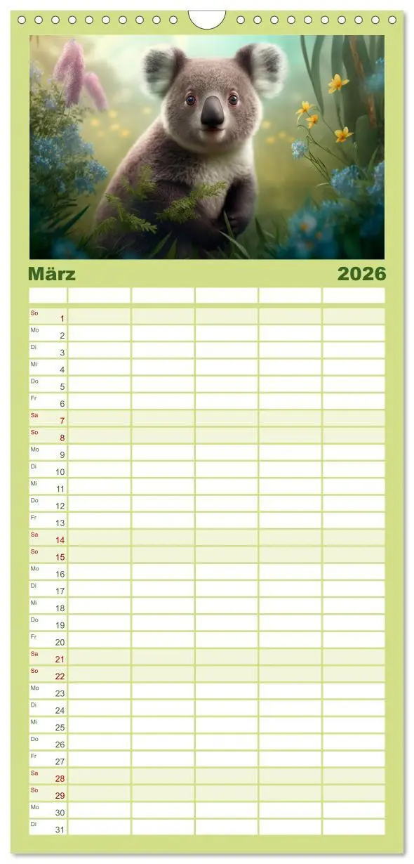 Bild: 9783516500509 | Familienplaner 2026 - Die Koalas sind los! Ein Jahr voller...