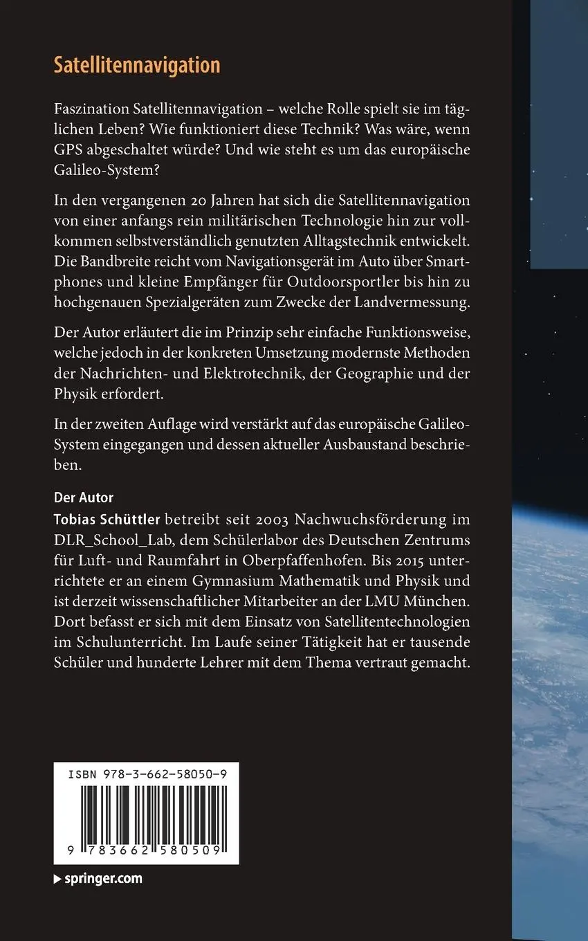 Rückseite: 9783662580509 | Satellitennavigation | Tobias Schüttler | Taschenbuch | Paperback