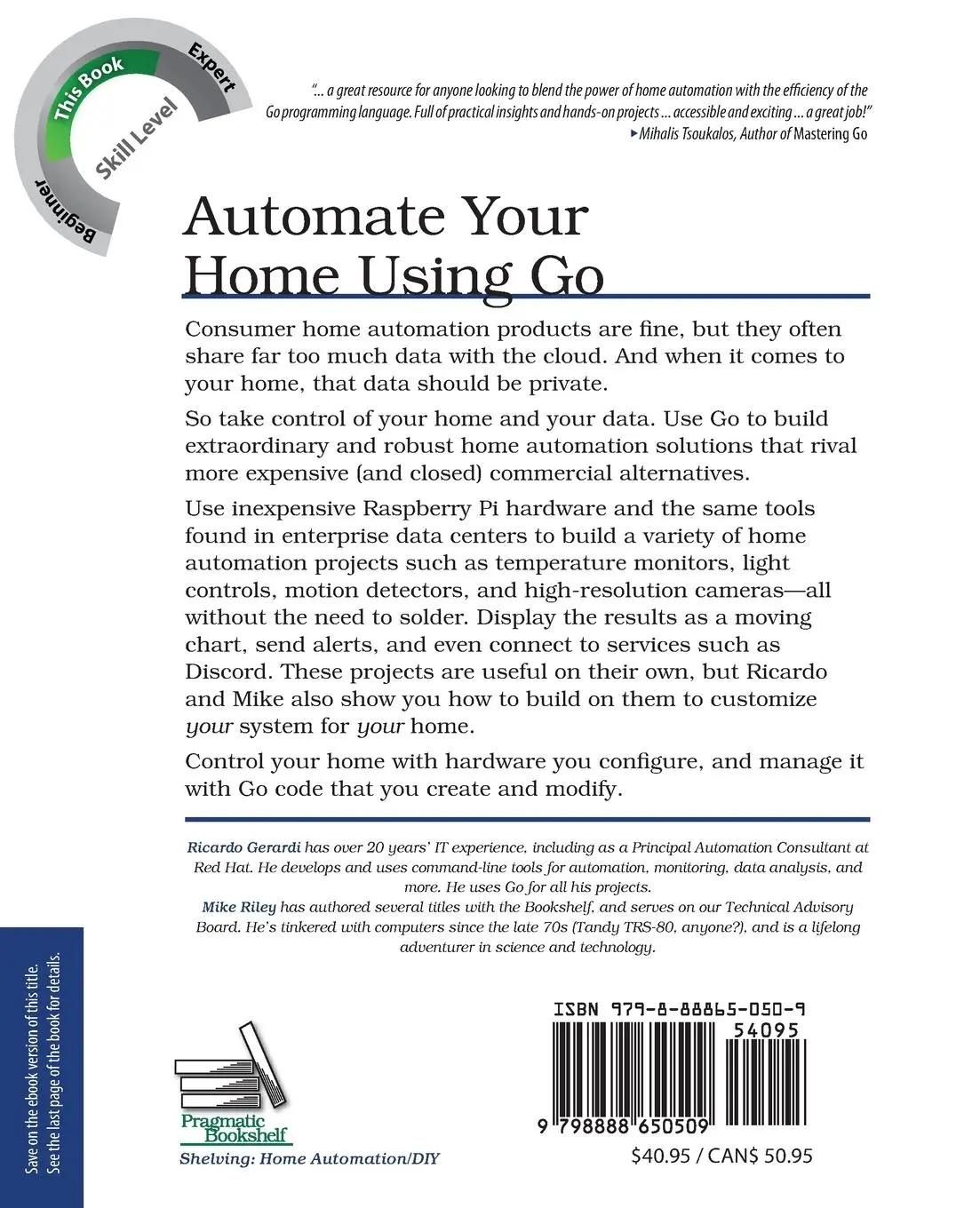 Rückseite: 9798888650509 | Automate Your Home Using Go | Ricardo Gerardi (u. a.) | Taschenbuch
