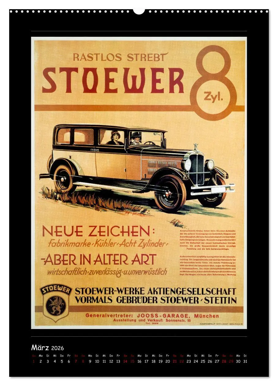 Bild: 9783516350609 | Historische Automobilplakate (Wandkalender 2026 DIN A2 hoch),...