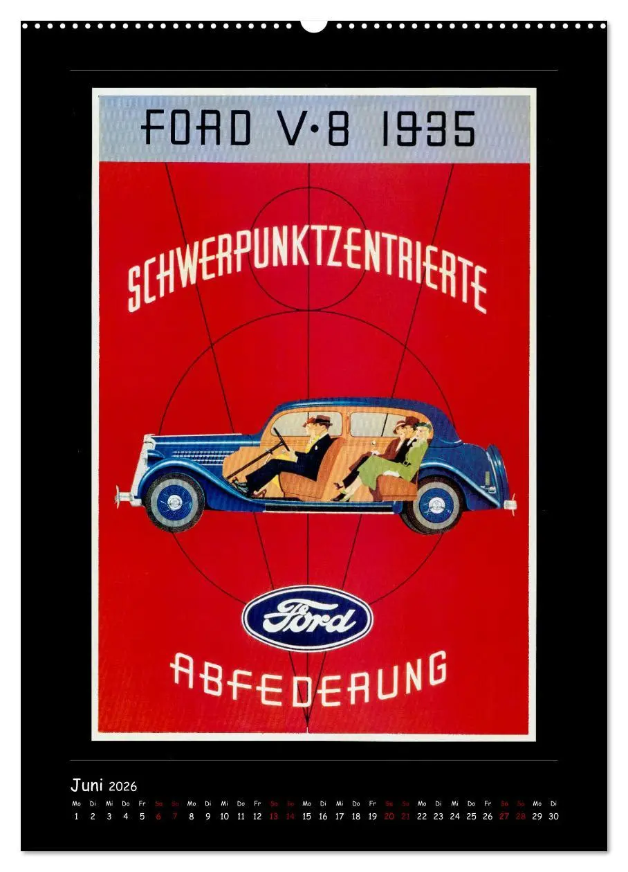 Bild: 9783516350609 | Historische Automobilplakate (Wandkalender 2026 DIN A2 hoch),...