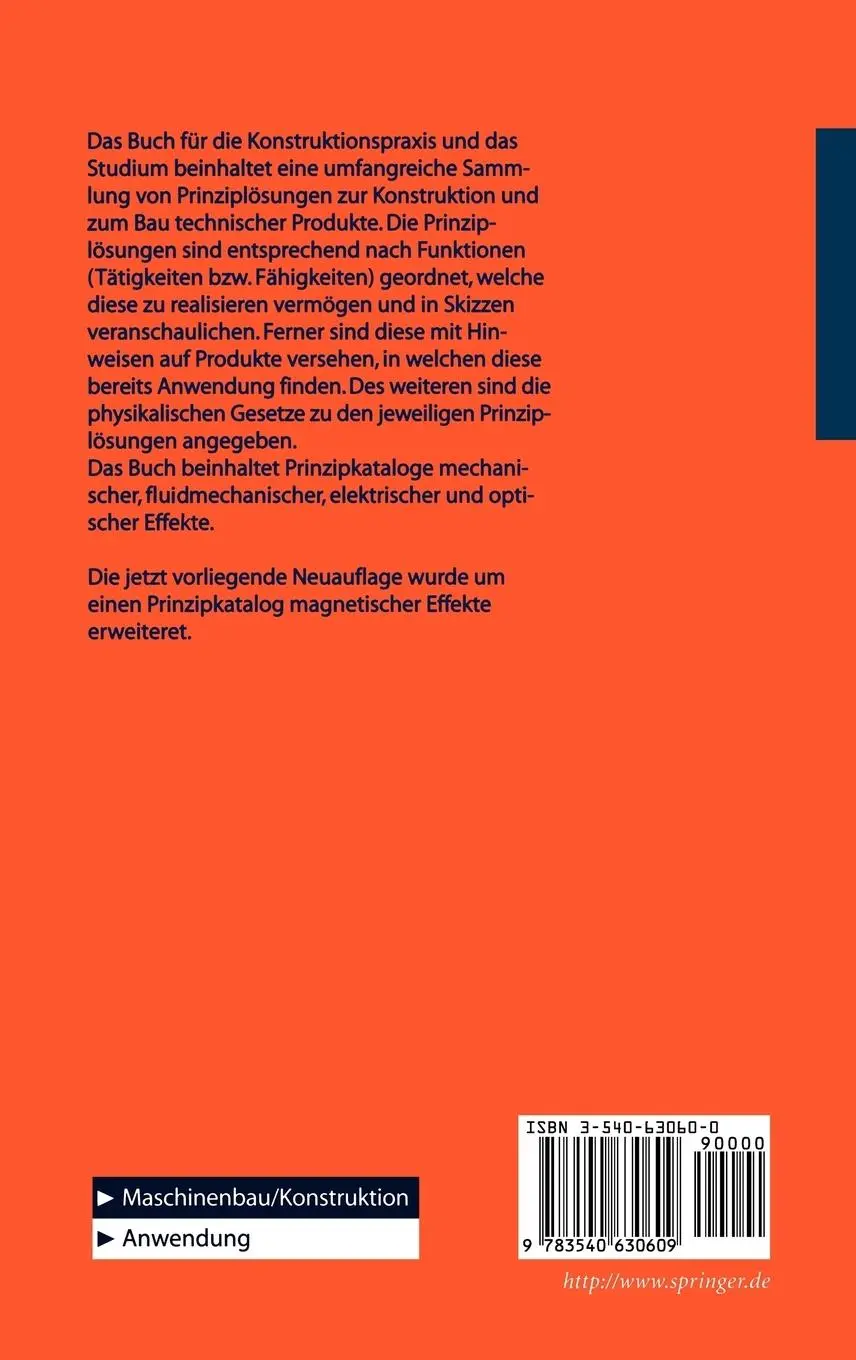 Rückseite: 9783540630609 | Prinziplösungen zur Konstruktion technischer Produkte | Buch | ix