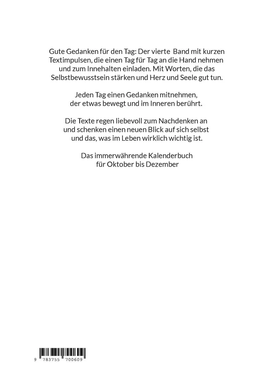 Rückseite: 9783755700609 | Gute Gedanken für den Tag - Innere Kraft | Alexandra Cordes-Guth