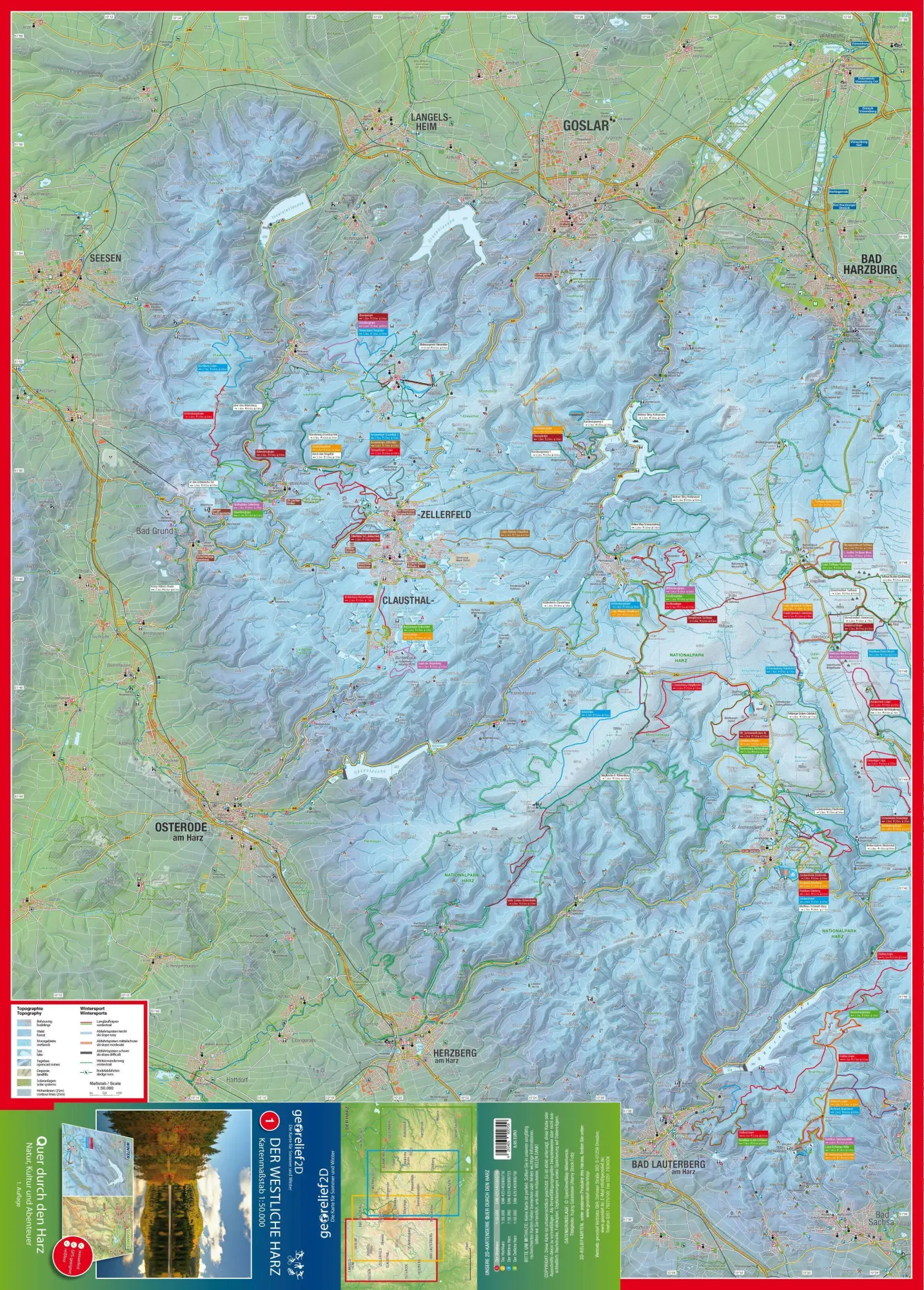 Bild: 4251405900709 | Wanderkarte Der Westliche Harz 1:50.000 | Georelief Dresden | Deutsch
