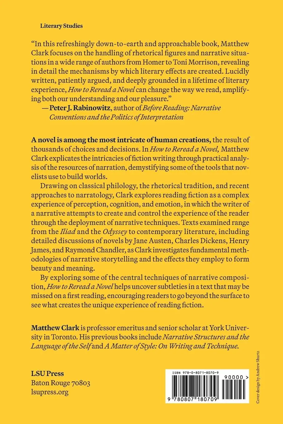 Rückseite: 9780807180709 | How to Reread a Novel | Matthew Clark | Taschenbuch | Englisch | 2023
