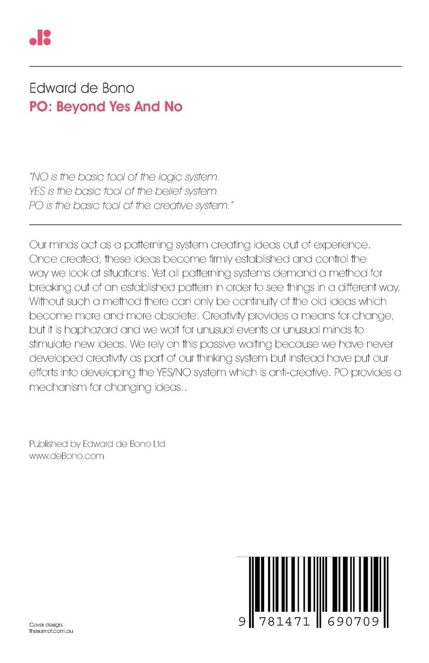 Rückseite: 9781471690709 | PO Beyond Yes and No | Edward de Bono | Taschenbuch | Englisch | 2022