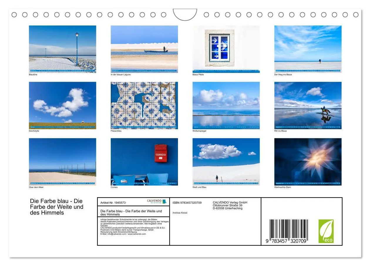 Bild: 9783457320709 | Die Farbe blau - Die Farbe der Weite und des Himmels (Wandkalender...