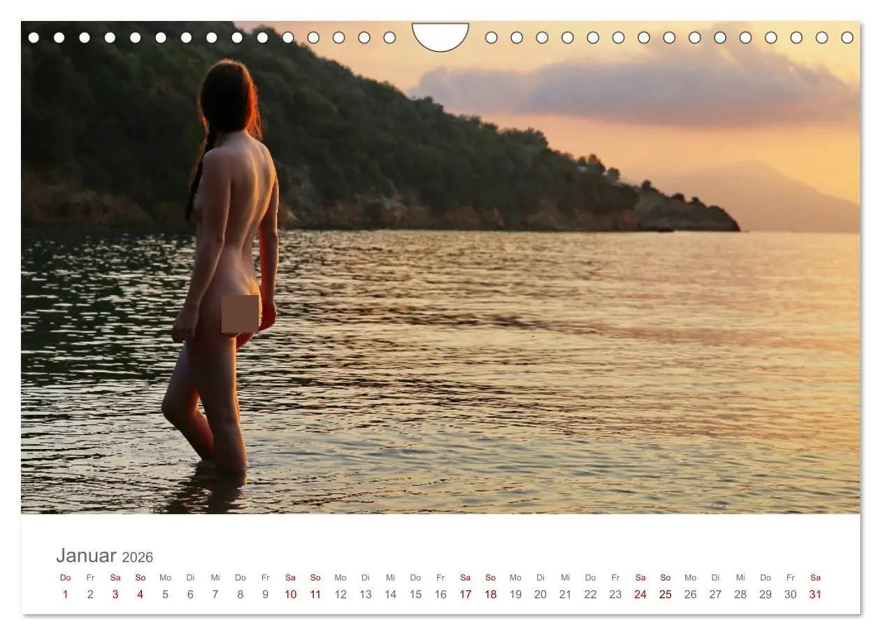 Bild: 9783457940709 | Akt und Meer (Wandkalender 2026 DIN A4 quer), CALVENDO Monatskalender