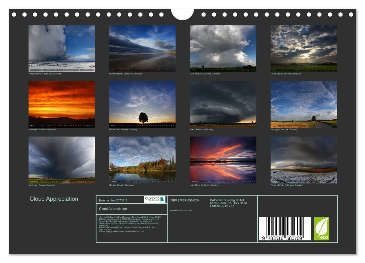 Bild: 9783516580709 | Cloud Appreciation (Wall Calendar 2026 DIN A4 landscape), CALVENDO...