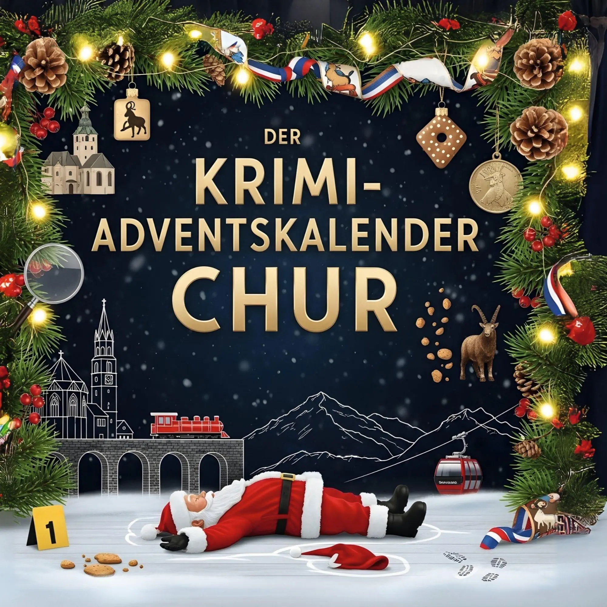Cover: 9783695300709 | Der Krimi-Adventskalender Chur | Mordsverdächtig in 24 Akten | Schmitt