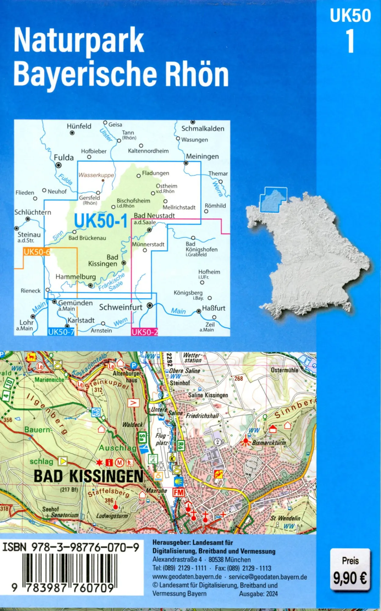 Bild: 9783987760709 | UK50-1 Naturpark Bayerische Rhön | Digitalisierung | (Land-)Karte