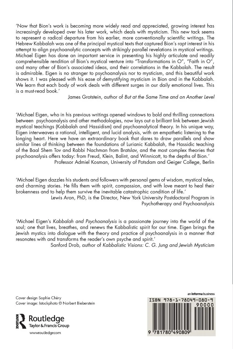 Rückseite: 9781780490809 | Kabbalah and Psychoanalysis | Michael Eigen | Taschenbuch | Englisch