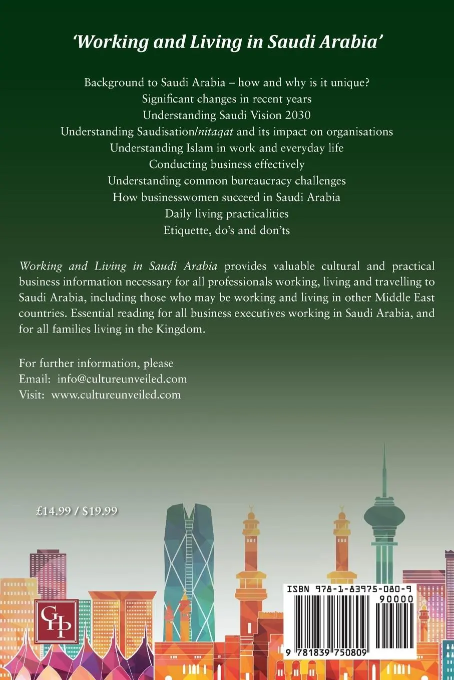 Rückseite: 9781839750809 | Working and Living in Saudi Arabia | Second Edition | Grace Edwards