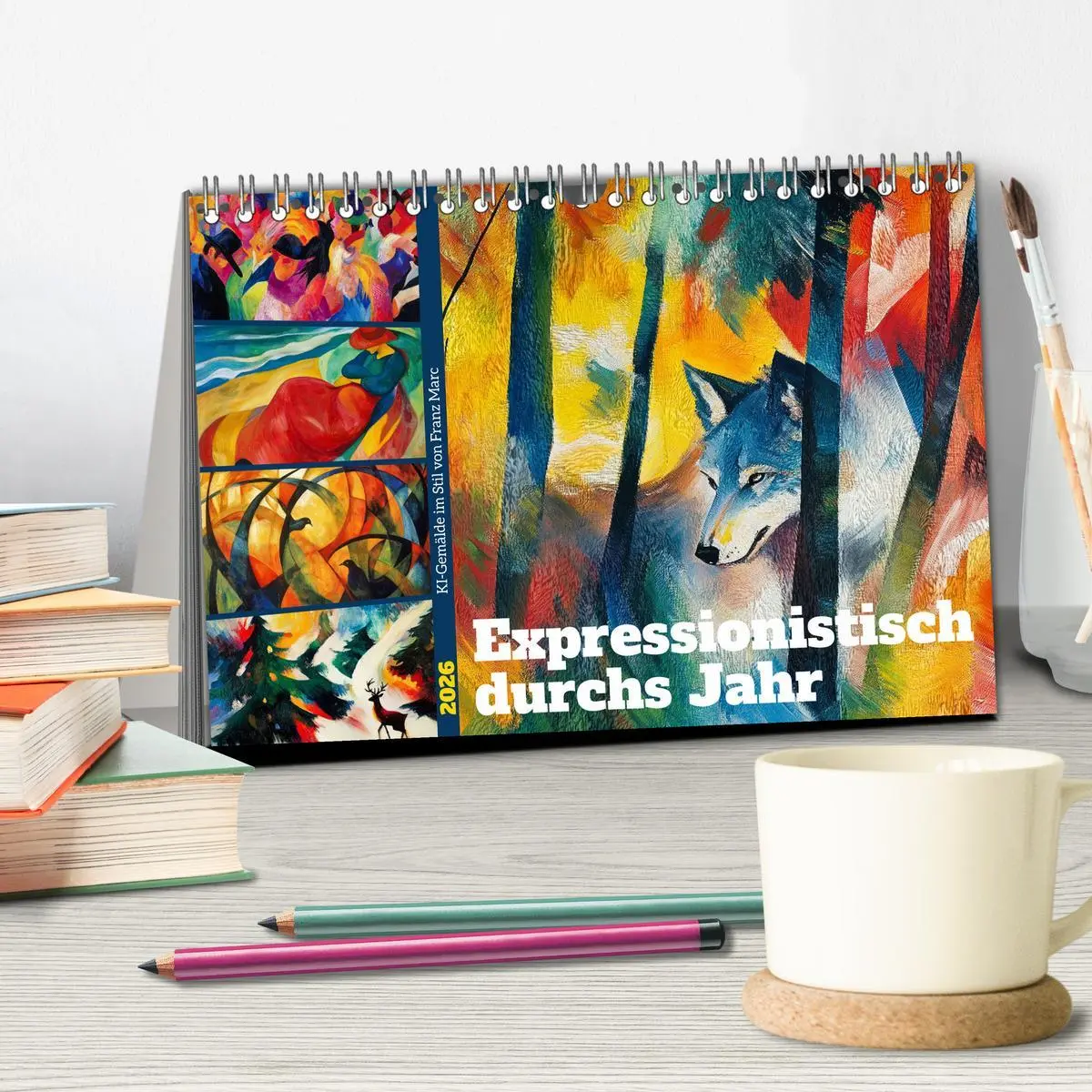 Bild: 9783457310809 | Expressionistisch durchs Jahr (Tischkalender 2026 DIN A5 quer),...