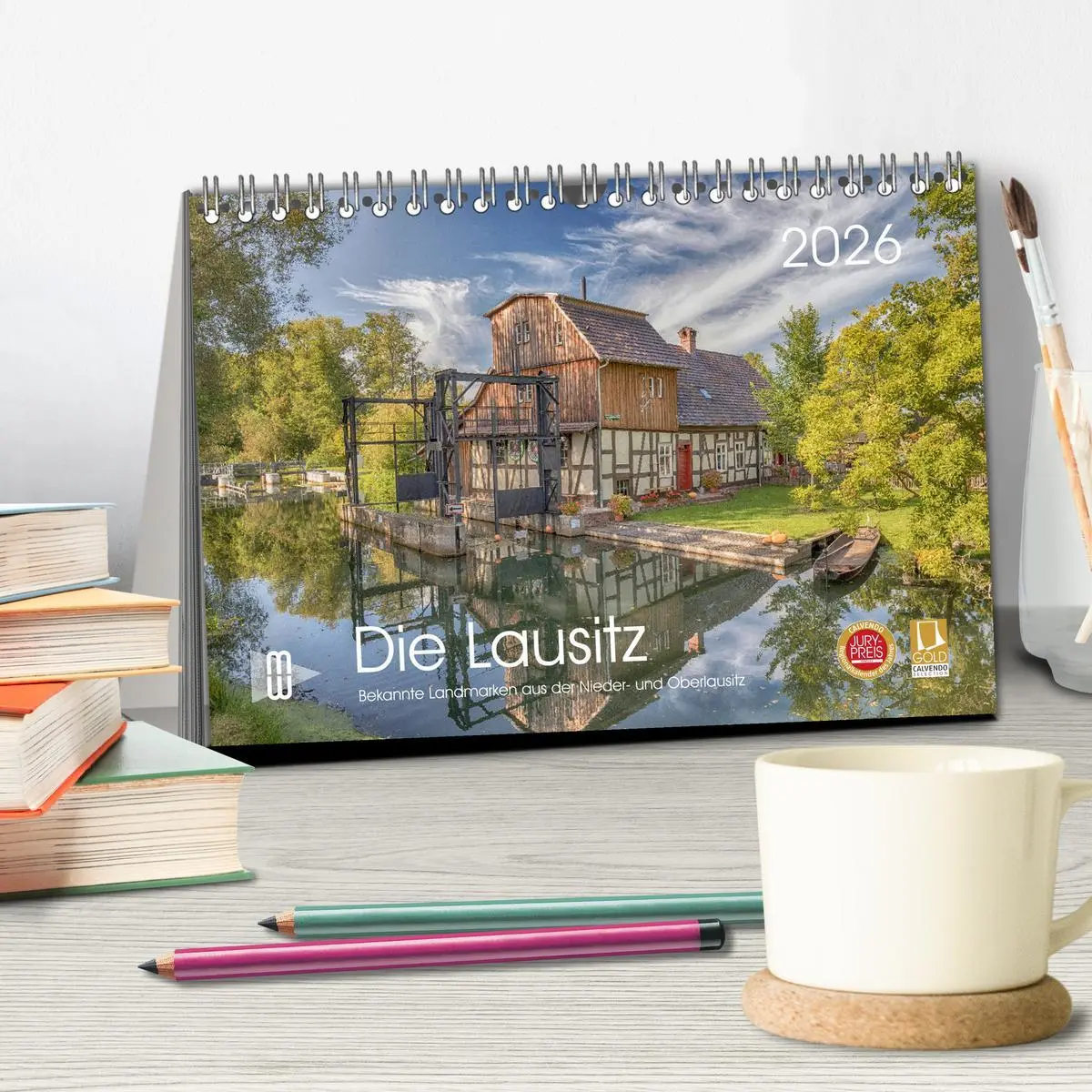 Bild: 9783457550809 | Die Lausitz - Landmarken der Nieder- und Oberlausitz (Tischkalender...