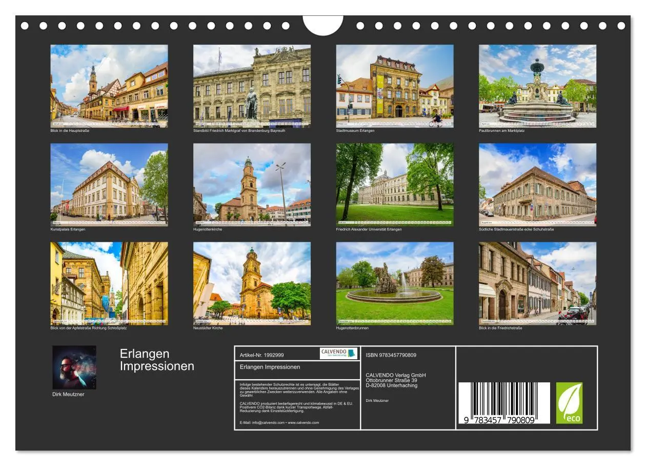 Bild: 9783457790809 | Erlangen Impressionen (Wandkalender 2026 DIN A4 quer), CALVENDO...