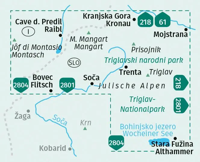 Bild: 9783991540809 | KOMPASS Wanderkarte 064 Julische Alpen, Nationalpark Triglav / Alpi...