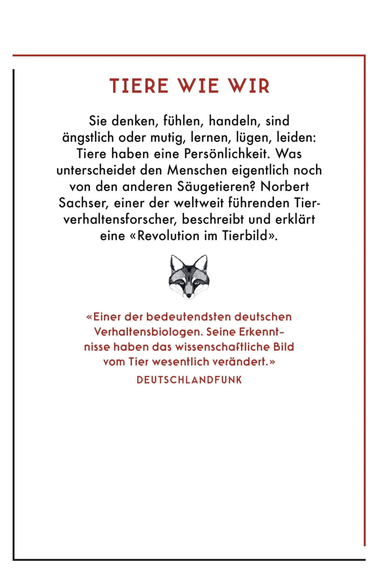 Rückseite: 9783498060909 | Der Mensch im Tier | Norbert Sachser | Buch | 256 S. | Deutsch | 2018