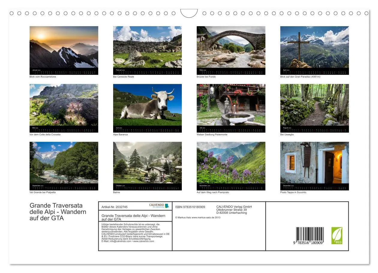 Bild: 9783516180909 | Grande Traversata delle Alpi - Wandern auf der GTA (Wandkalender...