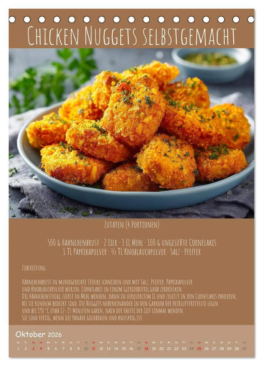 Bild: 9783516700909 | REZEPTE - Kochen in der Heißluftfritteuse (Tischkalender 2026 DIN...