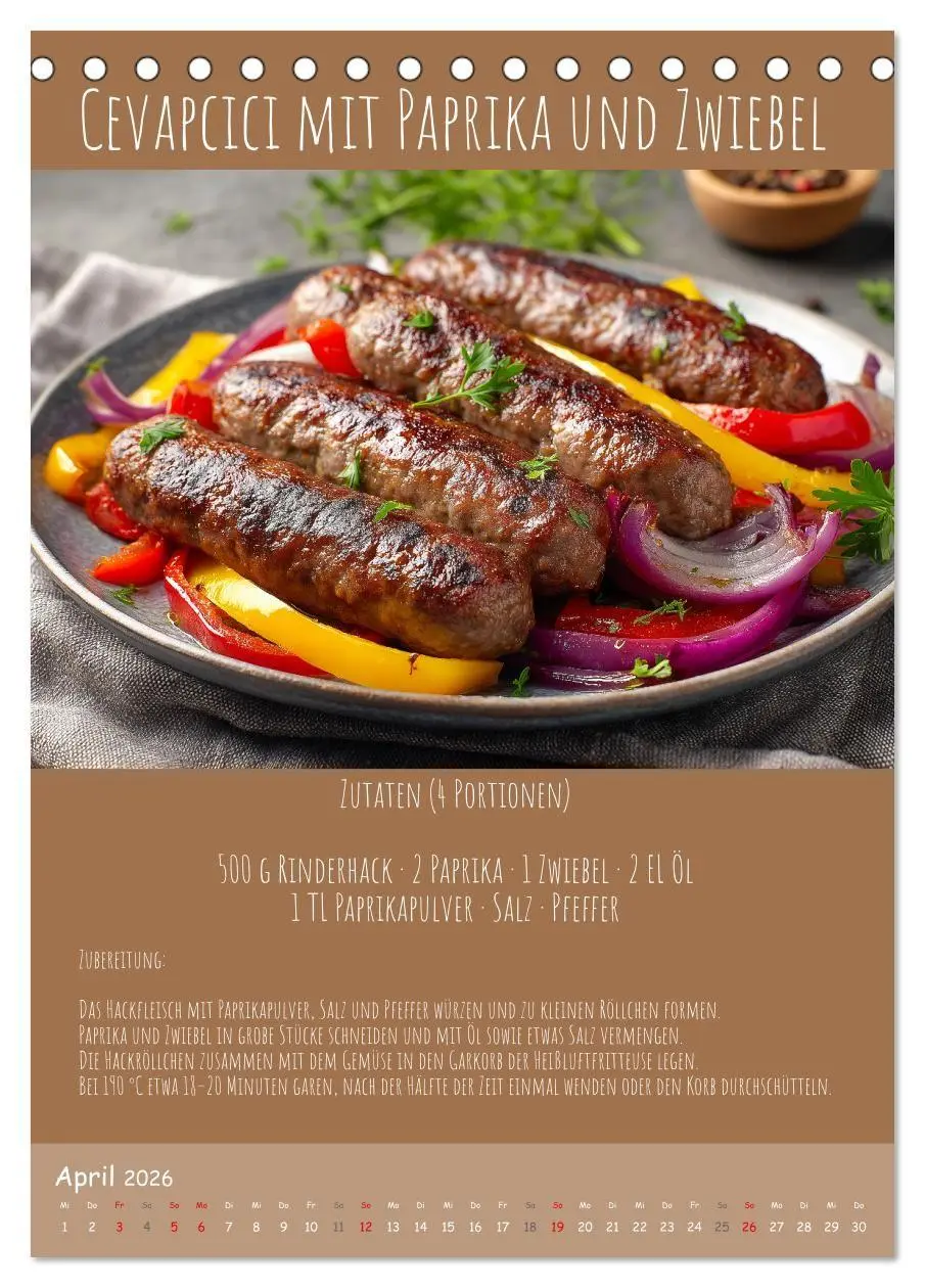 Bild: 9783516700909 | REZEPTE - Kochen in der Heißluftfritteuse (Tischkalender 2026 DIN...