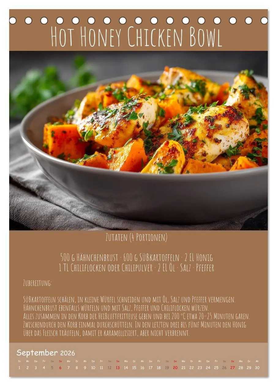 Bild: 9783516700909 | REZEPTE - Kochen in der Heißluftfritteuse (Tischkalender 2026 DIN...