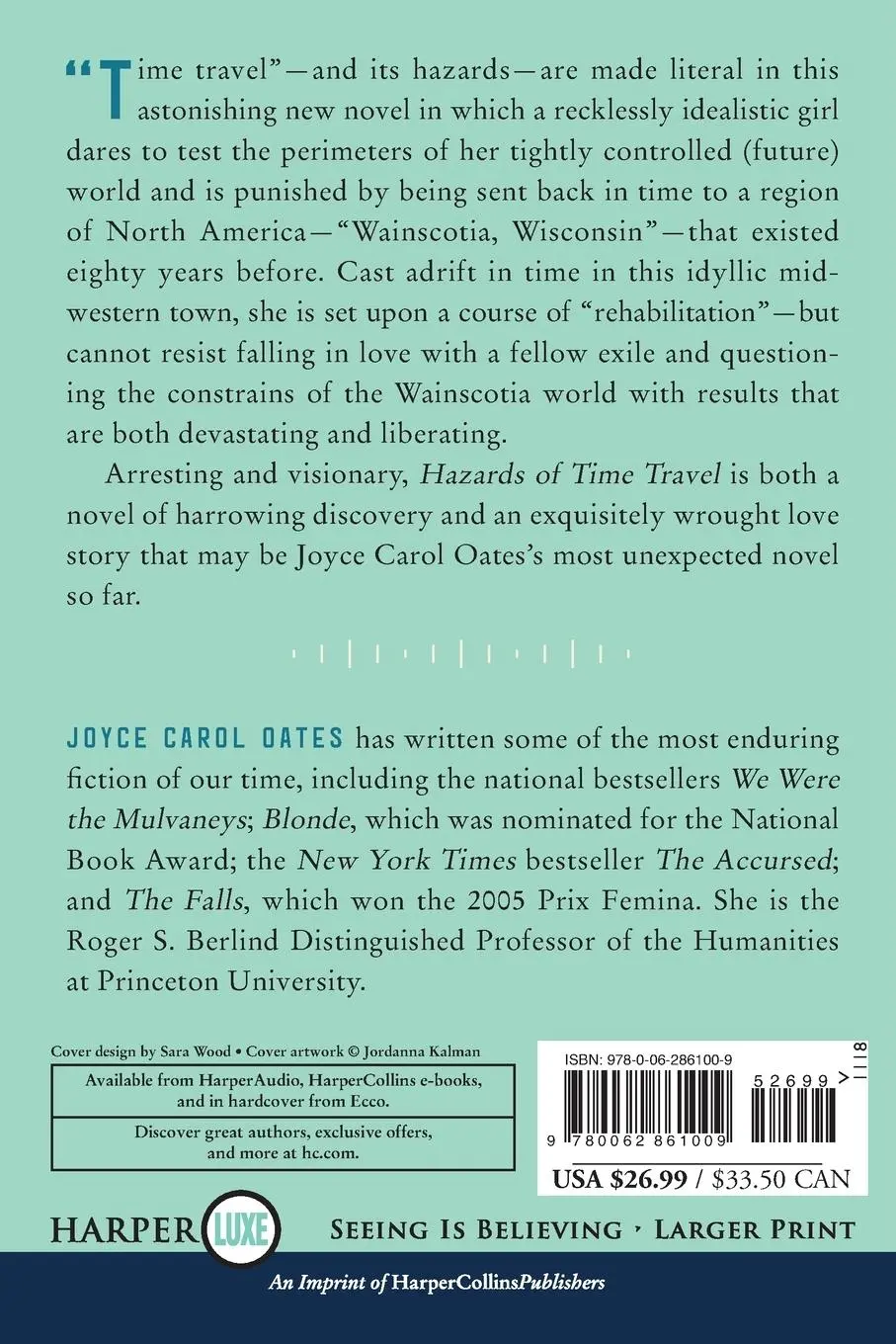 Rückseite: 9780062861009 | Hazards of Time Travel LP | Joyce Carol Oates | Taschenbuch | Englisch