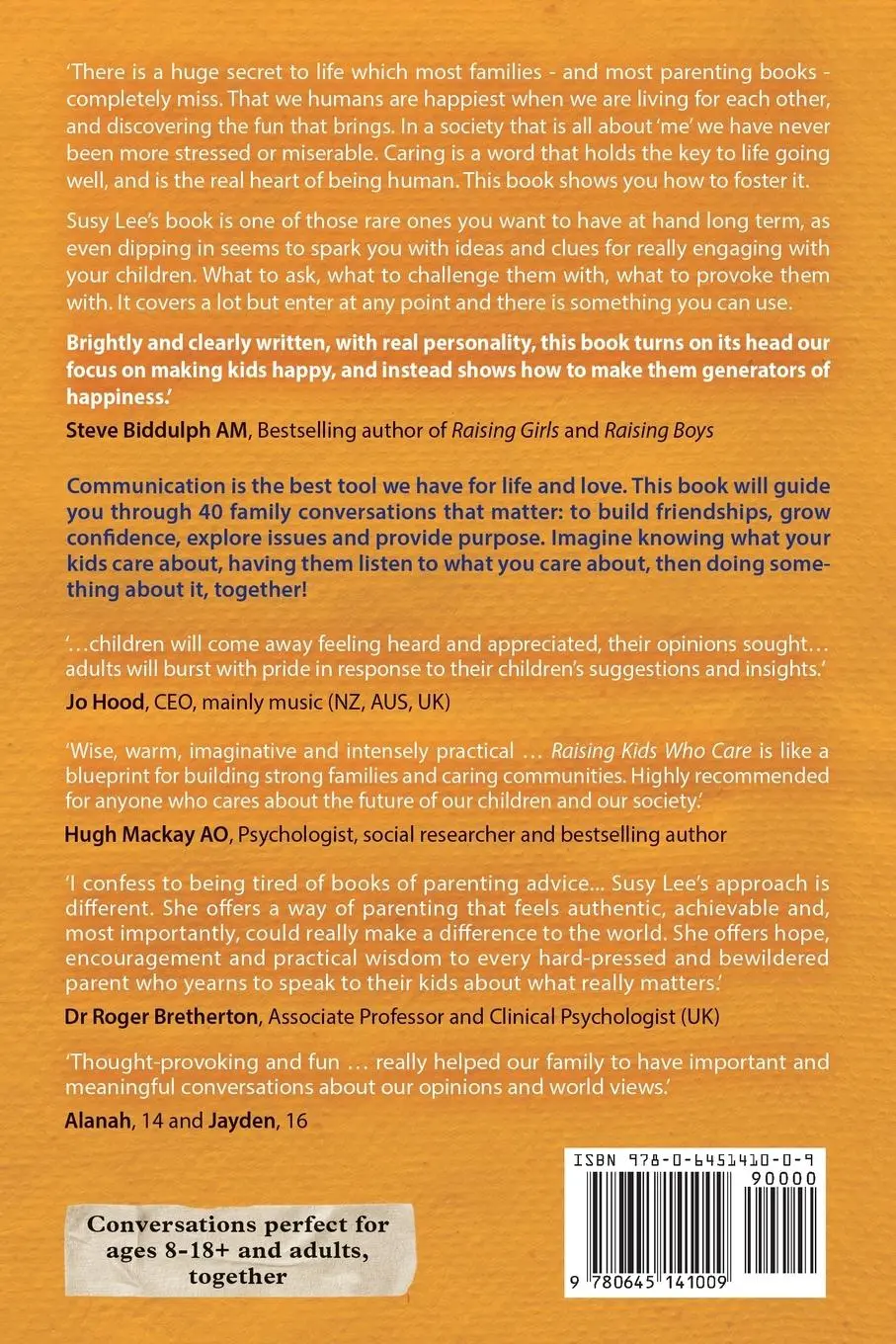 Rückseite: 9780645141009 | Raising Kids Who Care | Susy Lee | Taschenbuch | Englisch | 2021