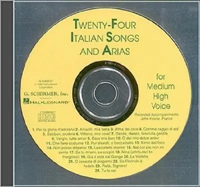Cover: 9780793581009 | 24 Italian Songs &amp; Arias - CD | Various | Audio-CD | Vocal Collection