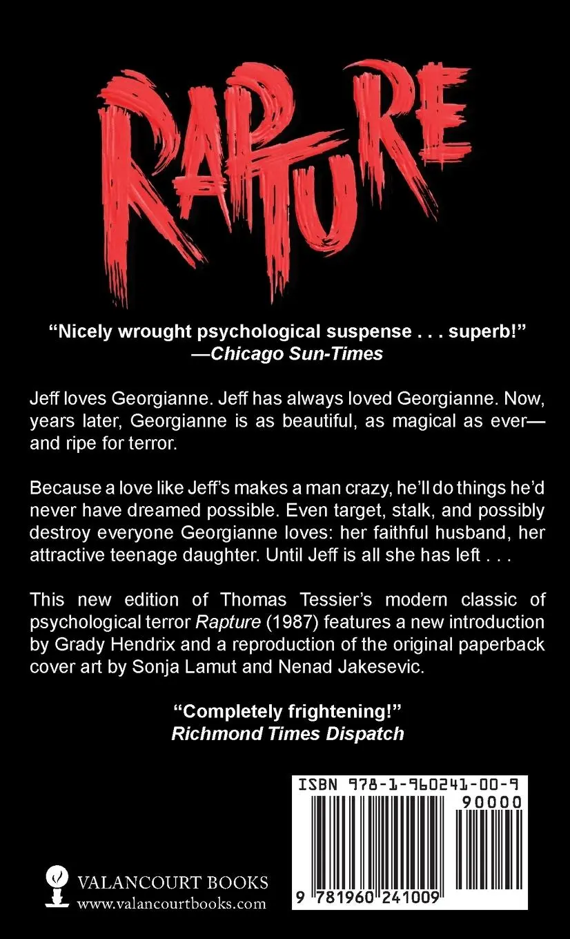 Rückseite: 9781960241009 | Rapture (Paperbacks from Hell) | Thomas Tessier | Taschenbuch | 2023
