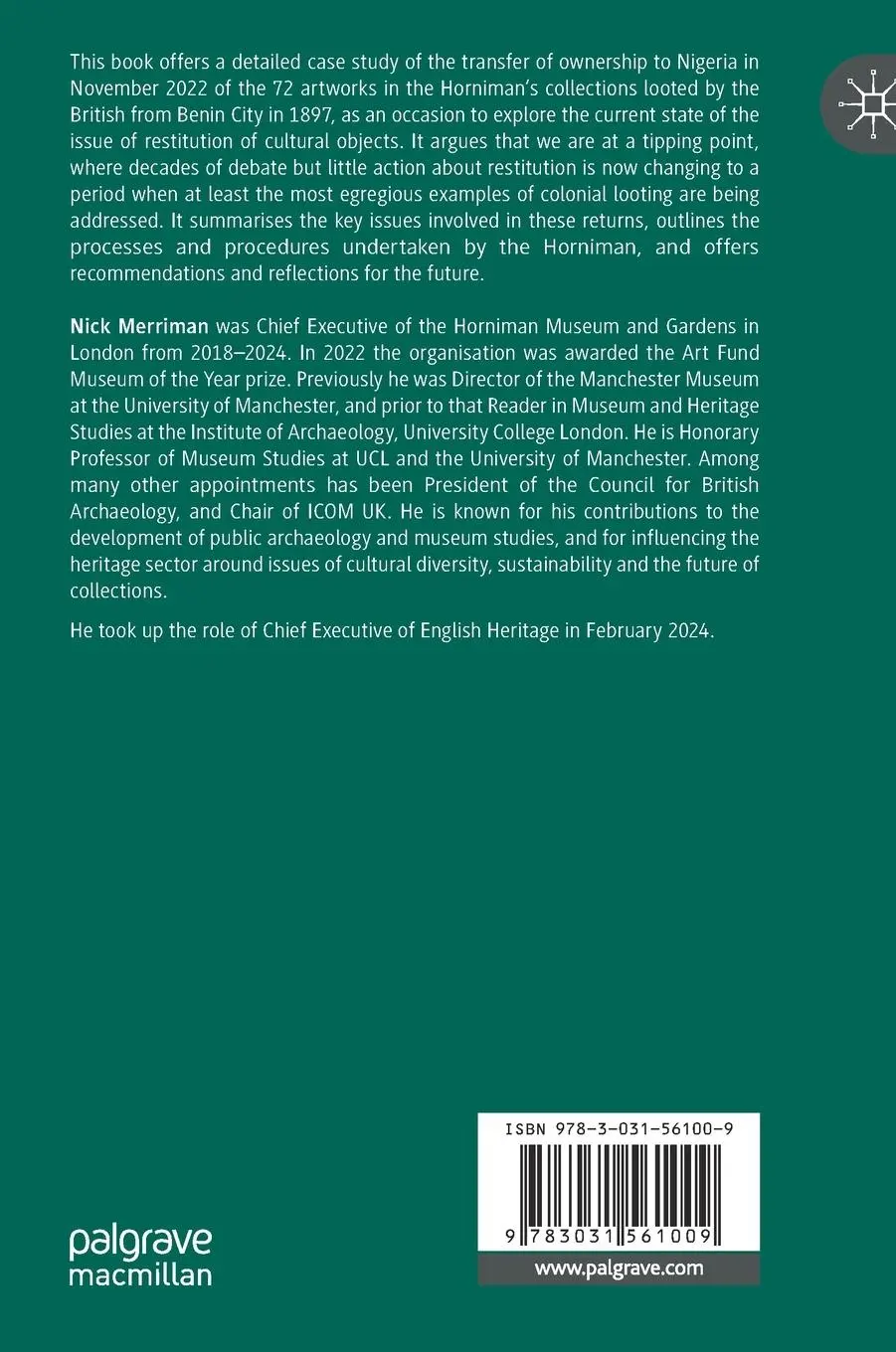 Rückseite: 9783031561009 | Returning The Benin Bronzes | Nick Merriman | Buch | xi | Englisch