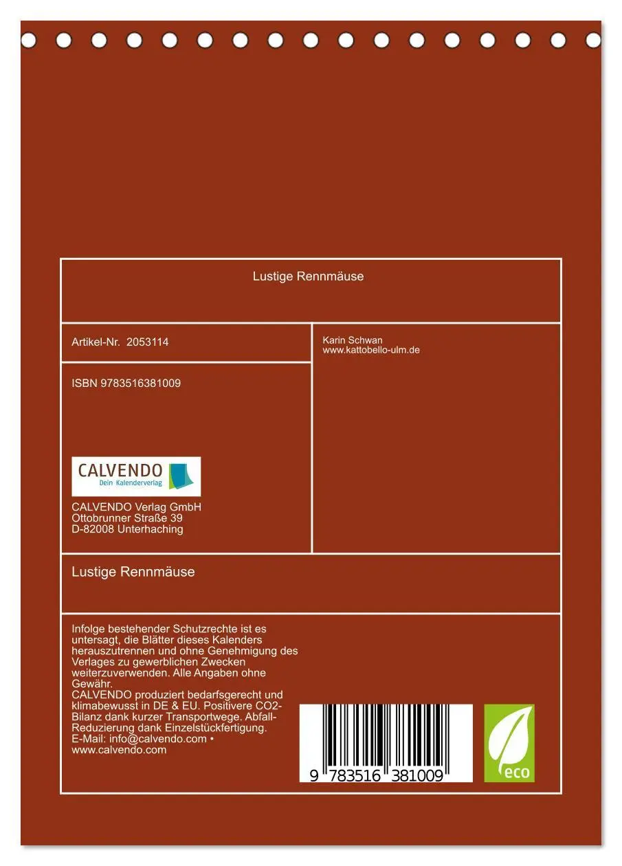 Bild: 9783516381009 | Lustige Rennmäuse (Tischkalender 2026 DIN A5 hoch), CALVENDO...