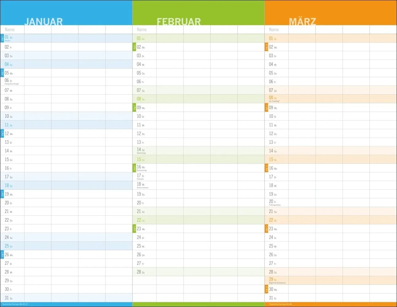 Bild: 9783756411009 | 3-Monats-Familienplaner 2026 | Kalender | Bürokalender Heye | 6 S.