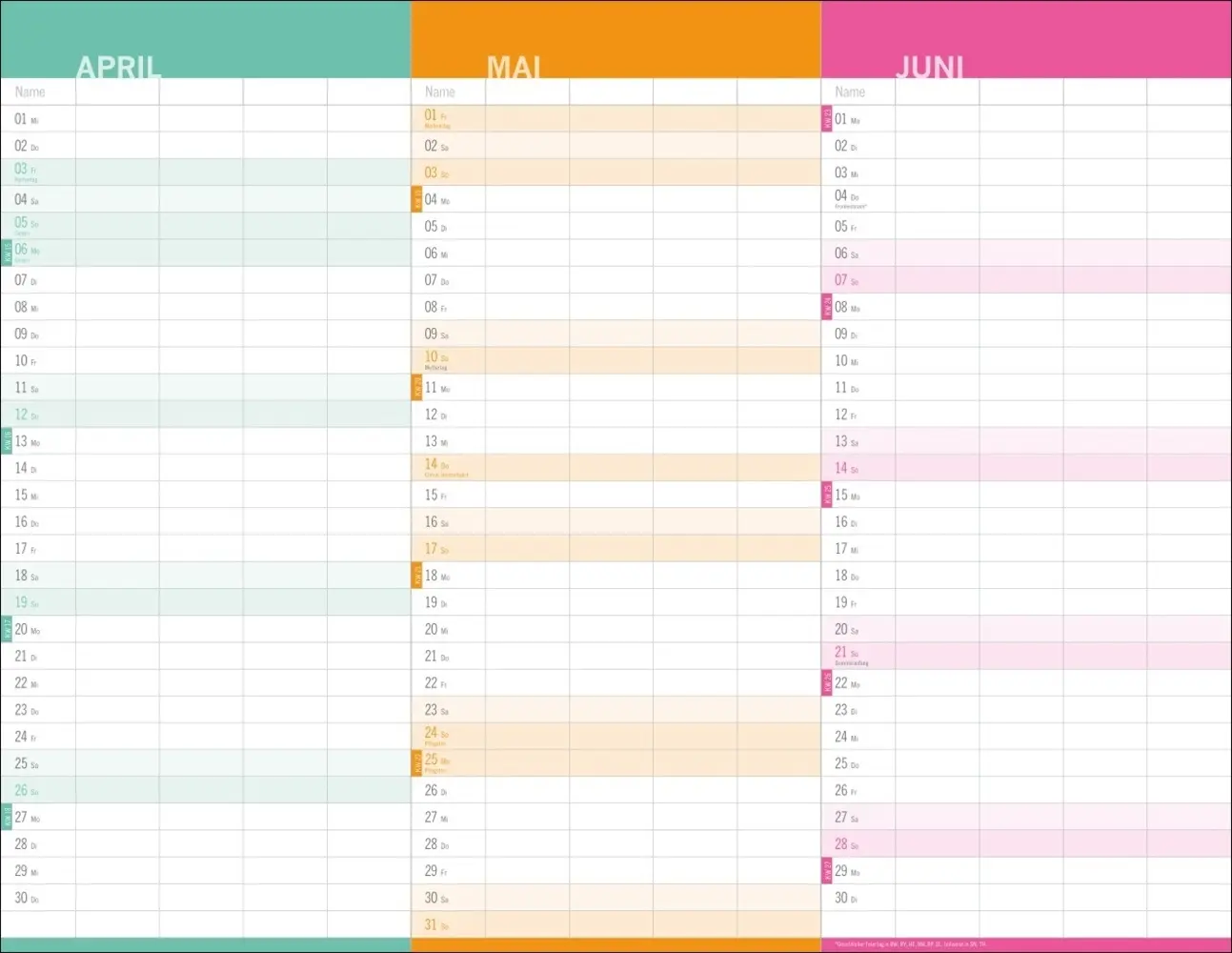 Bild: 9783756411009 | 3-Monats-Familienplaner 2026 | Kalender | Bürokalender Heye | 6 S.