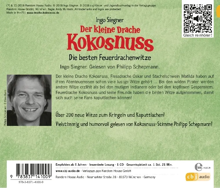 Bild: 9783837141009 | Der kleine Drache Kokosnuss - Die besten Feuerdrachenwitze,1 Audio-CD