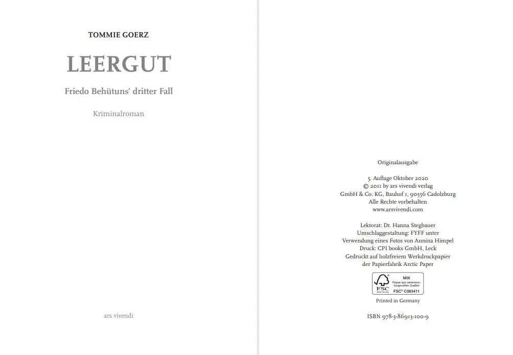 Bild: 9783869131009 | Leergut | Tommie Goerz | Buch | Friedo Behütuns | 428 S. | Deutsch