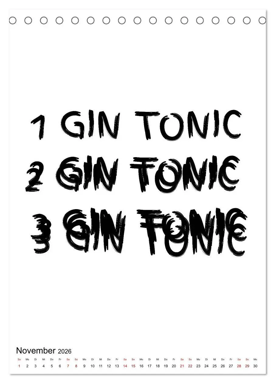 Bild: 9783516371109 | Gin &amp; Tonic - Fun Stuff (Tischkalender 2026 DIN A5 hoch), CALVENDO...