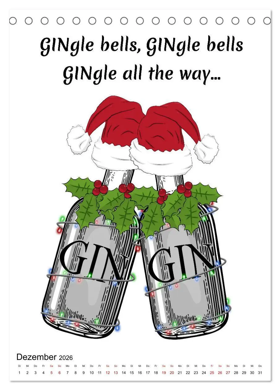 Bild: 9783516371109 | Gin &amp; Tonic - Fun Stuff (Tischkalender 2026 DIN A5 hoch), CALVENDO...