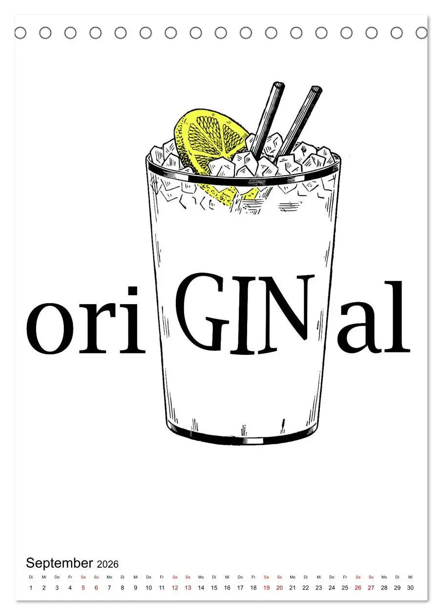 Bild: 9783516371109 | Gin &amp; Tonic - Fun Stuff (Tischkalender 2026 DIN A5 hoch), CALVENDO...