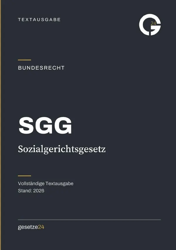 Cover: 9783565571109 | SGG - Sozialgerichtsgesetz | Gesetze24 Deutschland | Taschenbuch