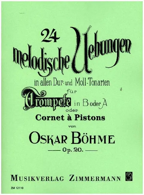 Cover: 9790010121109 | 24 melodische Übungen in allen Dur- und Moll-Tonarten | Oskar Böhme