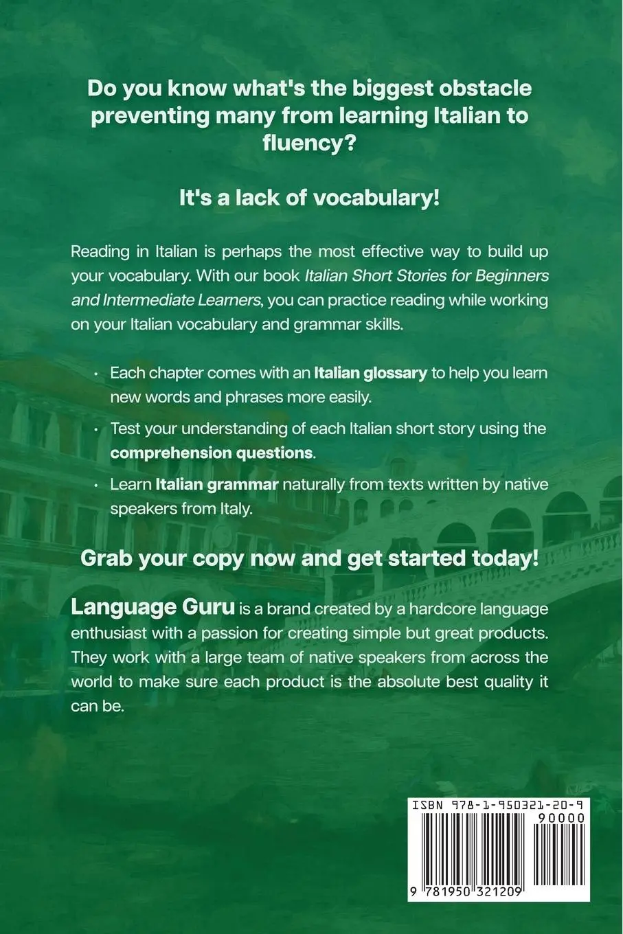 Rückseite: 9781950321209 | Italian Short Stories for Beginners and Intermediate Learners | Guru