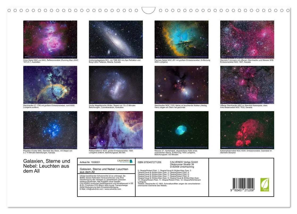 Bild: 9783457271209 | Galaxien, Sterne und Nebel: Leuchten aus dem All (Wandkalender 2026...